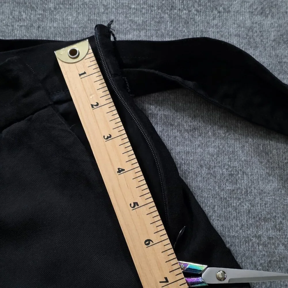 Maje Iloz Tiered Short Women 36 Black High Rise Pockets Belt Side Zip Goth Twill